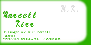 marcell kirr business card
